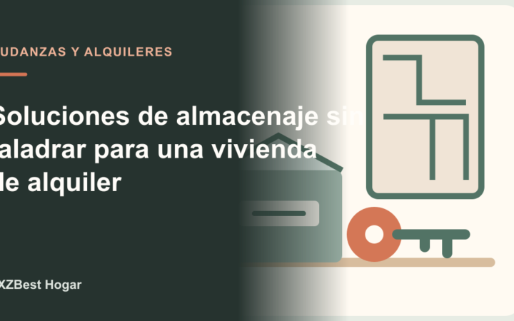Pared de alquiler con ganchos removibles y estantería autoportante