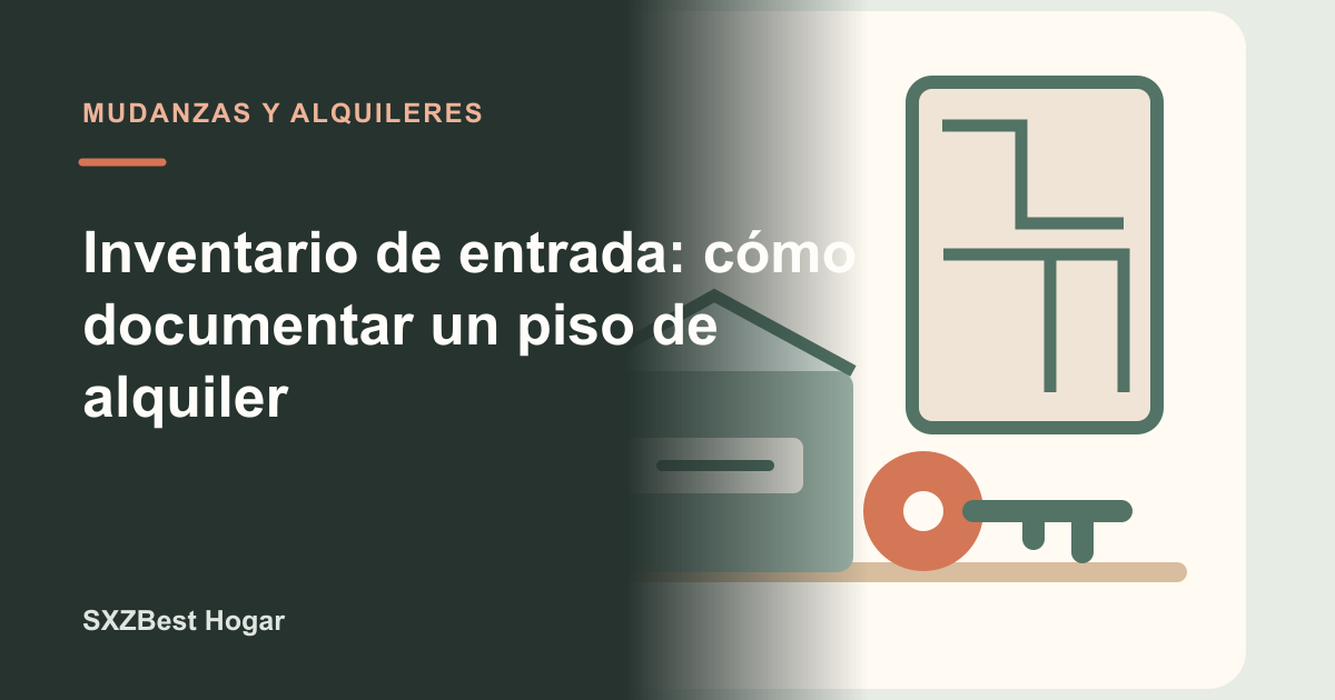Plano de apartamento junto a una lista de inventario y llaves
