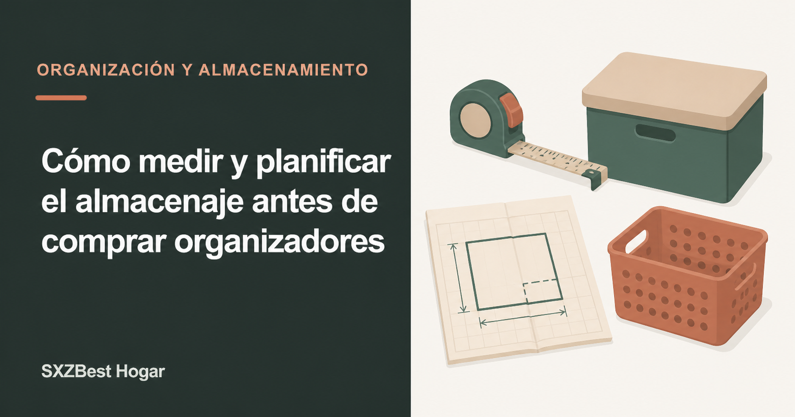 Armario pequeño organizado con cajas medidas y zonas de uso